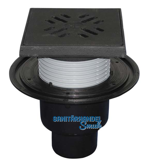 HL310NG Bodenabl. DN50/75/110 senkr 150x150mm/137x137mm Guss