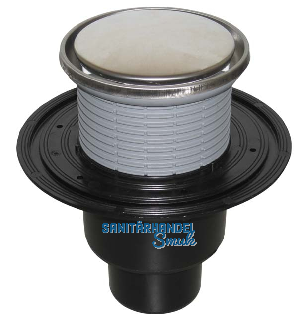 HL310NR Bodenabl. DN50/75/110 senkr ru. d 131mm/d 112mm