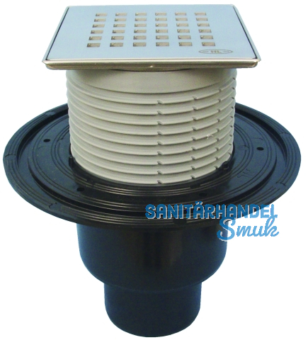 HL310N-3120 Bodenabl. DN50/75/110 senkr Klick-Klack, Quadra