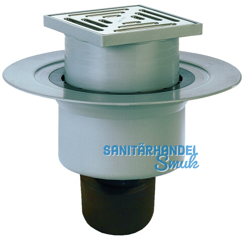 HL317 Bodenabl. DN50/75/110 senkr 147x147mm/138x138mm