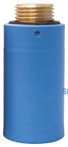 HL42B.MS Baustopfen m. MS-Gewinde 1/2' blau