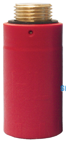 HL42R.MS Baustopfen m. MS-Gewinde 1/2' rot