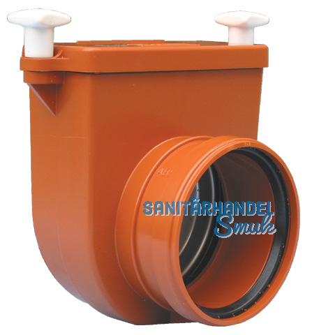 HL712.0 Froschklappe DN125 m. Niroklappe u. Muffe f. Kst.rohre