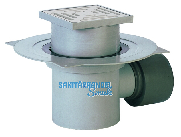 HL72.1 Bodenabl. DN75/110 waagr m. Dichtflansch. 147x147mm/138x1