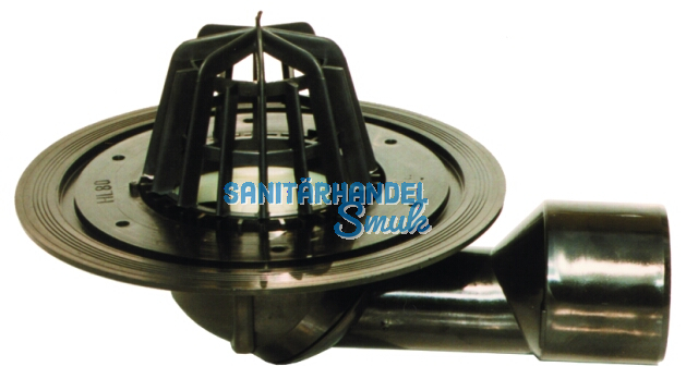 HL80.3 Dachabl. DN50/75 drehb. m. Laubfangkorb