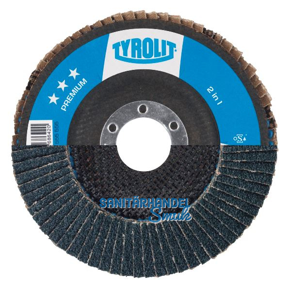 TYROLIT Schleiflamellenteller 2in1 Premium***gekr�pft � 125 mm Korn 60 Form 27A