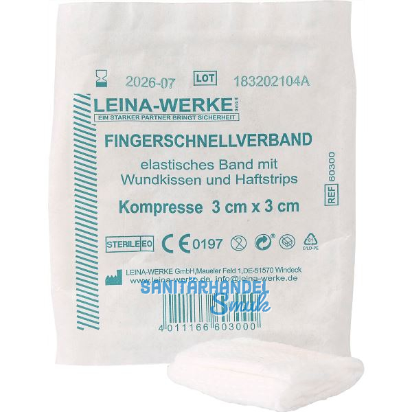 LEINA Fingerschnellverband 3 cm x 3 cm