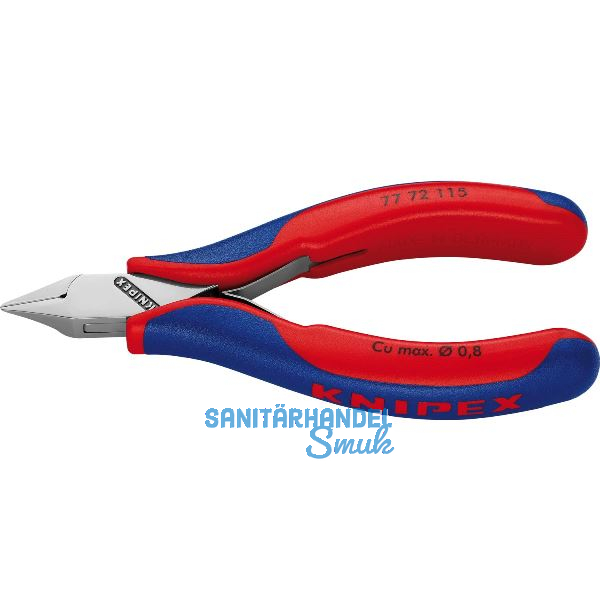 KNIPEX Elektronik-Seitenschneider 7772 DIN 9654 spitz mini kleine Facette 115 mm