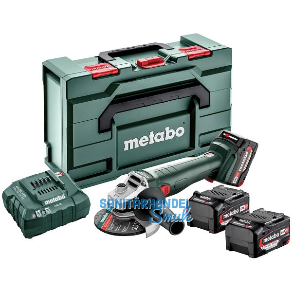 METABO Akku-Winkelschleifer W 18 L9-125 18 Volt / 4,0 Ah (IEC) Li-Ion