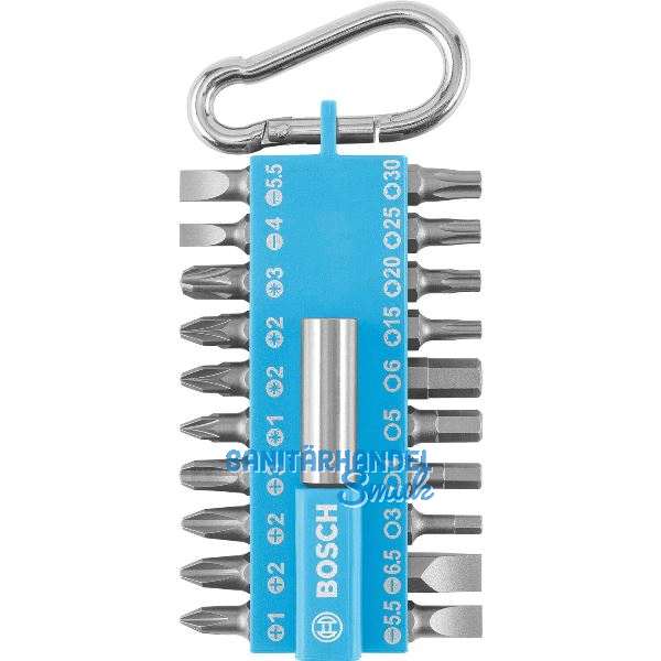 BOSCH Schrauberbit-Set mit Karabiner 21-teilig