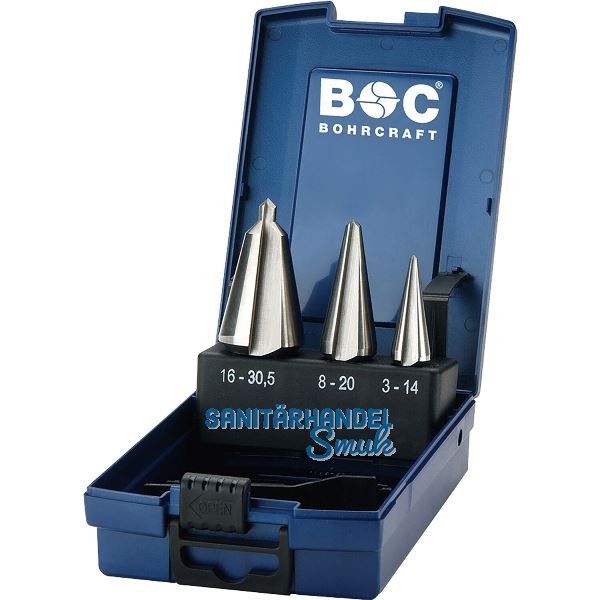 BOHRCRAFT Blechsch�lbohrer-Satz HSS Gr.1-3 Bohrer � 3.0-30,5 mm 4-teilig