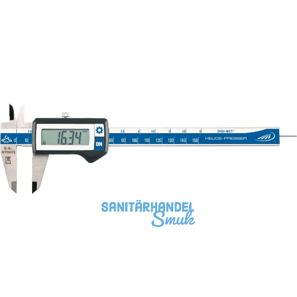 HELIOS PREISSER Taschenmessschieber Digi-Met IP67 Messbereich 0-150 mm