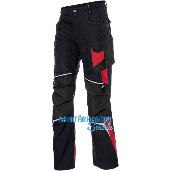 K�BLER Bundhose Bodyforce PRO 2125 schwarz/mittelrot 52