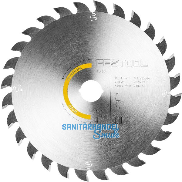 FESTOOL Universal Kreiss�geblatt HW � 168 x 1.8 x 20 Z�hne 28 Wechselzahn