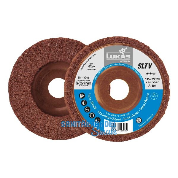 LUKAS Schleiflamellenteller SLTV Normalkorund � 115 mm Korn A104