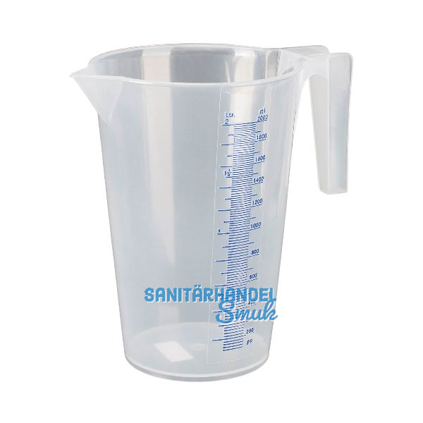 PRESSOL Messbecher transparent Polypropylen Inhalt 2,0 Liter