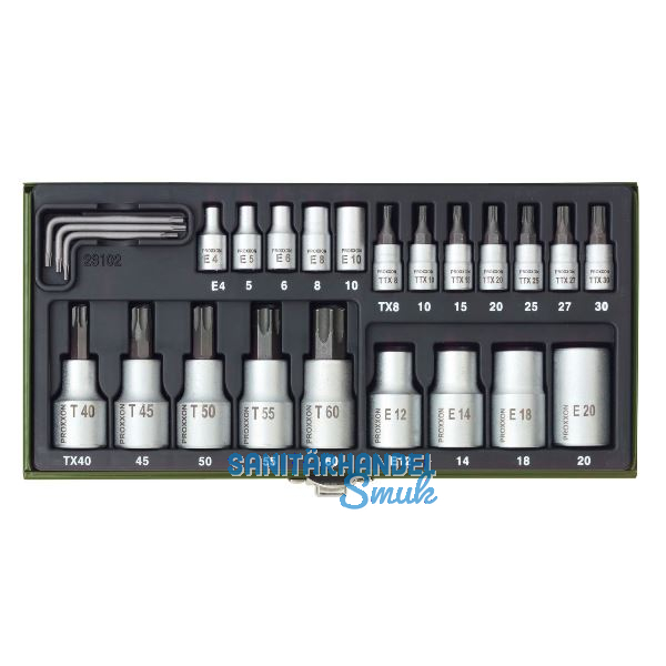 PROXXON Steckschl�ssel-Satz 1/4" 1/2" Torx 24-teilig