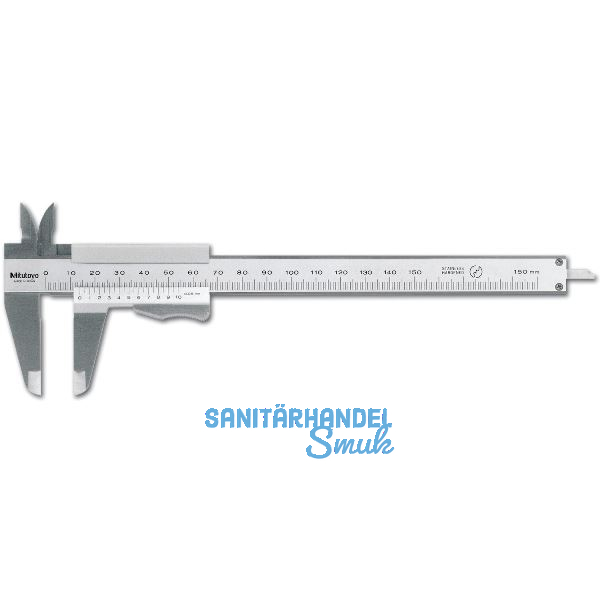MITUTOYO Analog-Messschieber Momentklemmung Tiefenma� flach Messbereich 0-150mm