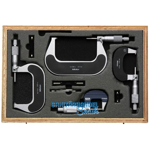 MITUTOYO B�gelmessschrauben-Satz DIN 863-1 Messbereich 0-100 mm