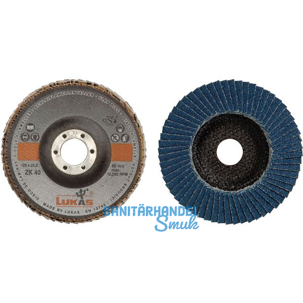 LUKAS Schleiflamellenteller SLTO Zirkonkorund � 125 mm Korn 60