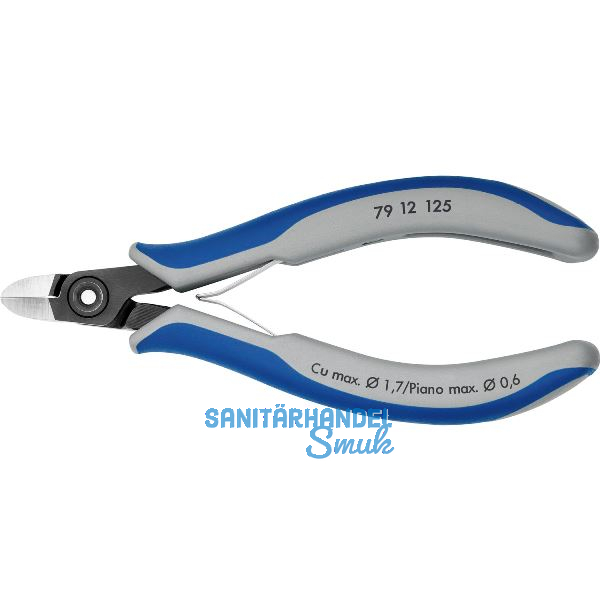 KNIPEX Pr�zisions-Elektronik-Seitenschneider 7912 DIN 9654 rund, Facette, 125 mm
