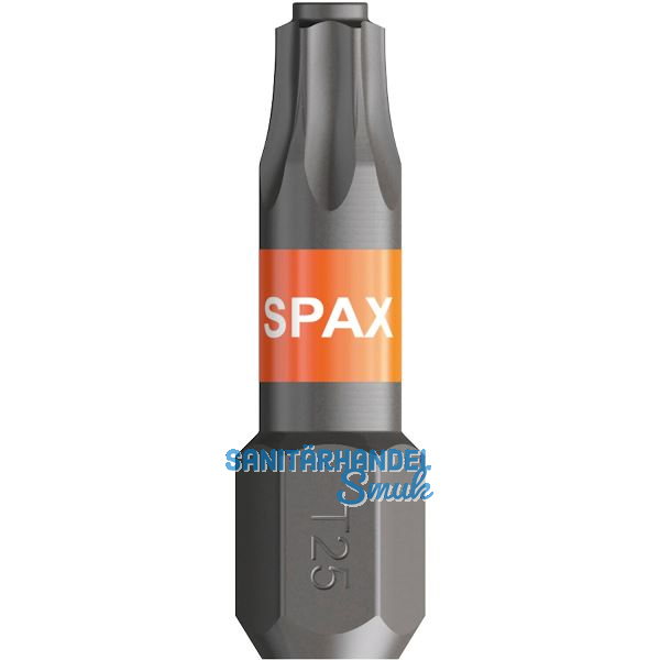 SPAX Bit-Einsatz T-Star 1/4"sechskant T25/25 mm Zapfenf�hrung, Inhalt 5 St�ck