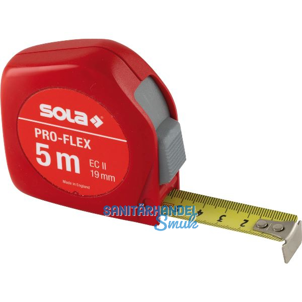 SOLA Rollbandma� Pro-Flex 5 m EG-Pr�fzeichen Genauigkeit II