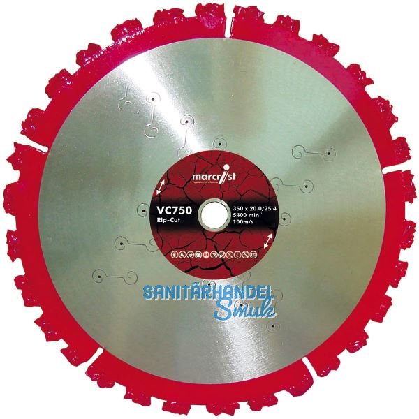 MARCRIST Diamant-Trennscheibe VC750 Rip-Cut 230 x 22,2 mm