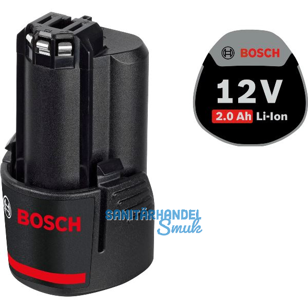 BOSCH Akku / Ersatzakku GBA Stab-Form 12 Volt / 2,0 Ah (IEC) Li-Ion