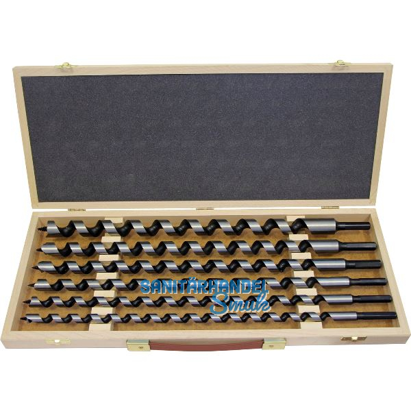 FISCH Schlangenbohrer-Kassette L�nge 460 mm 6-teilig in Holzkassette