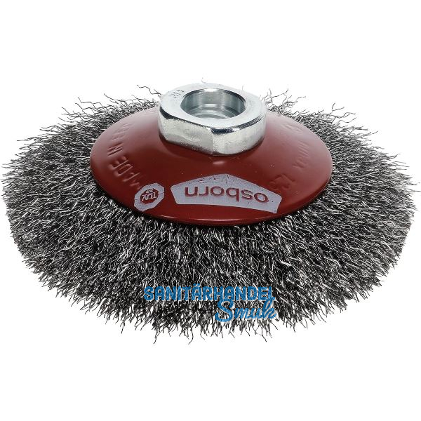 OSBORN Kegelb�rste mit Gewinde 100 x 10 x 20 mm Stahldraht gewellt