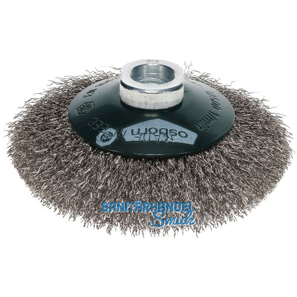OSBORN Kegelb�rste mit Gewinde 100 x 10 x 20 mm rostfreier Stahldraht gewellt
