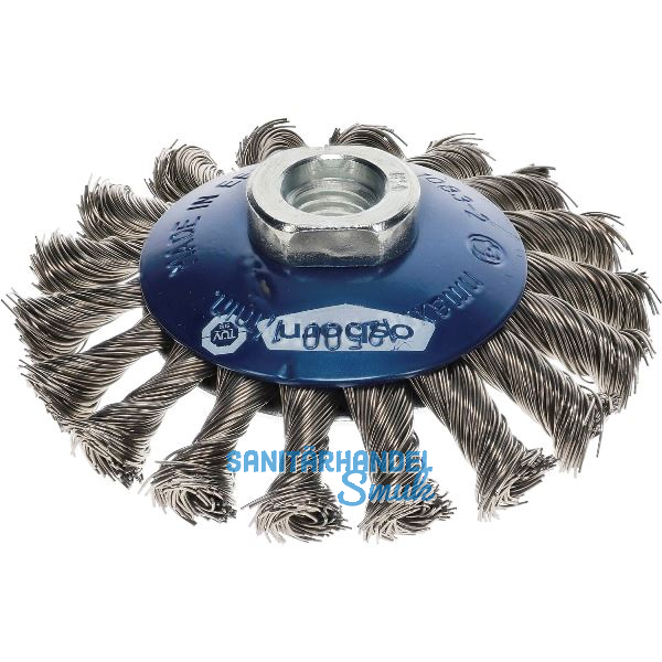 OSBORN Kegelb�rste mit Gewinde 115 x 15 x 20 mm Stahldraht gezopft
