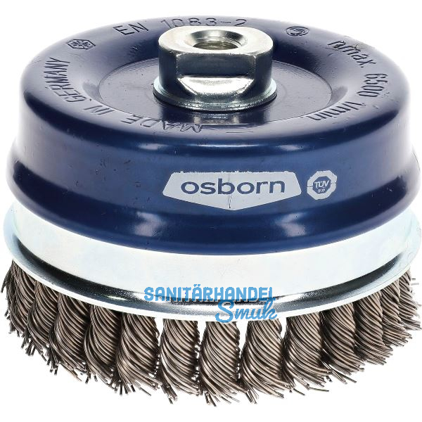 OSBORN Topfb�rste 120 x 20 mm Stahldraht gezopft M14