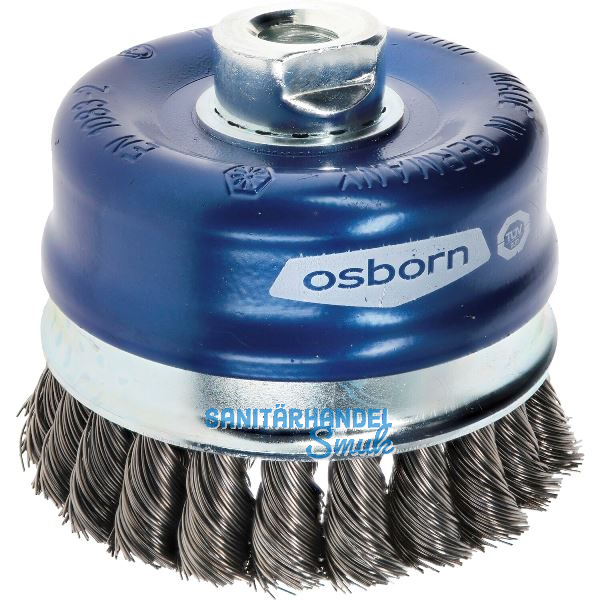 OSBORN Topfb�rste 90 x 32 mm Stahldraht gezopft M14