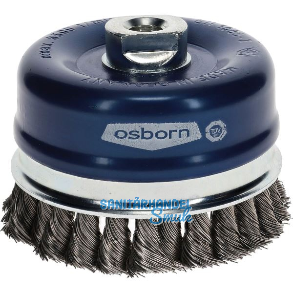 OSBORN Topfb�rste 100 x 20 mm Stahldraht gezopft M14