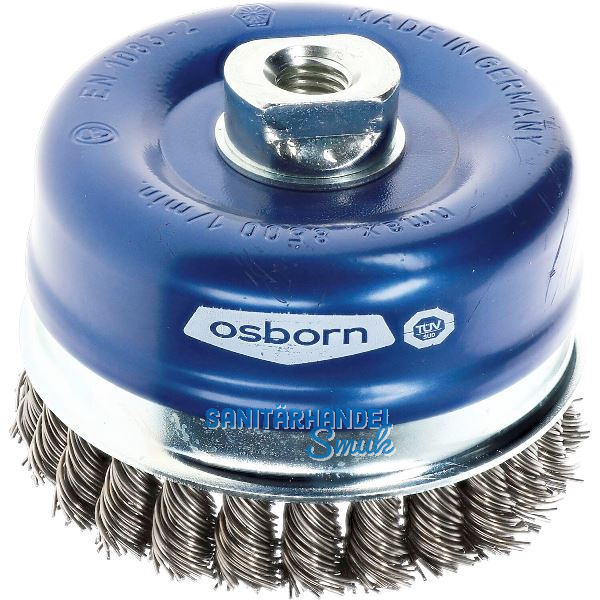OSBORN Topfb�rste 100 x 20 mm Stahldraht gezopft M14