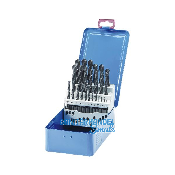 BOHRCRAFT Spiralbohrer-Kassette DIN338RN HSS � 1-13 mm 25-teilig