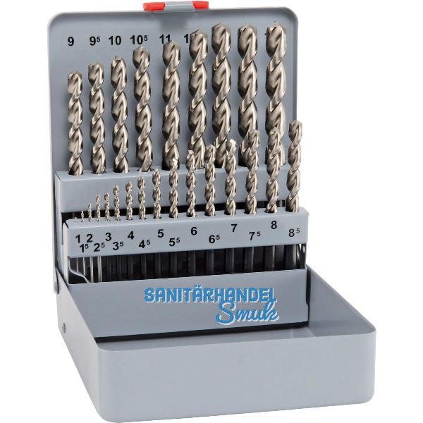 MAYKESTAG Spiralbohrer-Kassette DIN338Forte HSS Co5 1-13 mm 25-teilig
