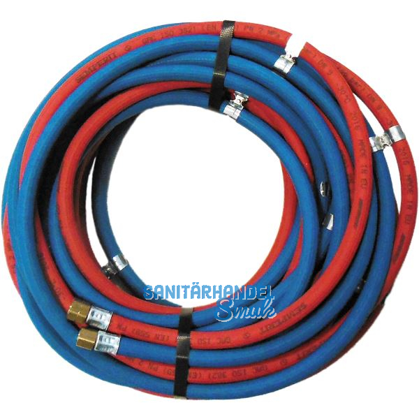 POLOGEN Schlauchgarnitur f�r Acetylen/Sauerstoff 30m