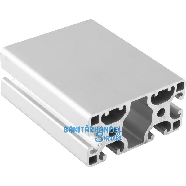 Aluminium Nutprofil ISP Nut 8 L83 leicht 80 x 40 mm 4 Nuten