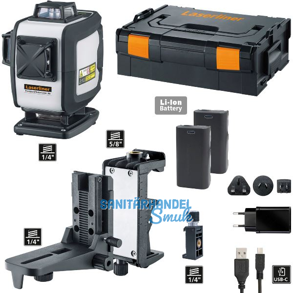 LASERLINER Kreuzlinienlaser PrecisionPlane 4G Pro 7,4 V 2,6 Ah (IEC) Li-Ion