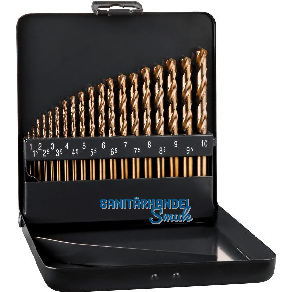 ALPEN Spiralbohrer-Kassette DIN338RN HSS Cobalt GRIP KM19 � 1-10mm 19-teilig