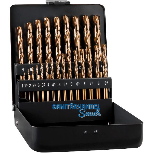 ALPEN Spiralbohrer-Kassette DIN338RN HSS Cobalt GRIP KM25 � 1-13mm 25-teilig