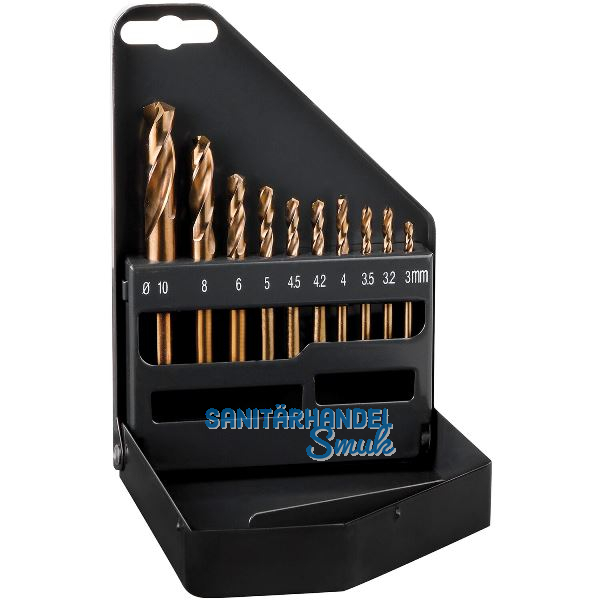 ALPEN Spiralbohrer-Kassette DIN1897PZ HSS Cobalt GRIP KM10 � 3-10mm 10-teilig