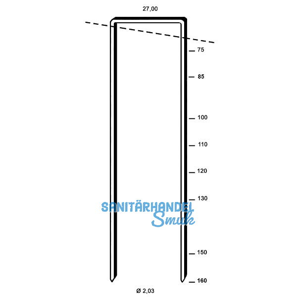 ALSAFIX Klammern Type WP A2 120 mm aus Stahldraht Edelstahl (1450 St�ck)