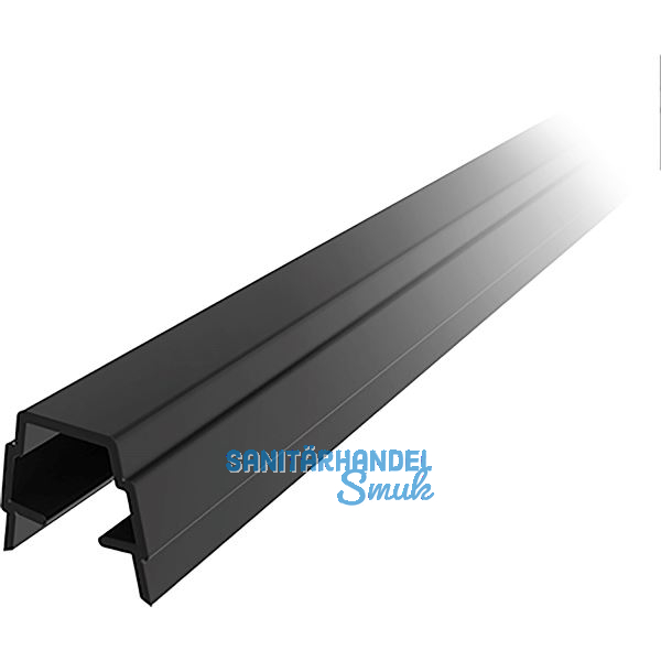FATH Abdeck- und Einfassprofil schwarz 2000 mm Nut 6