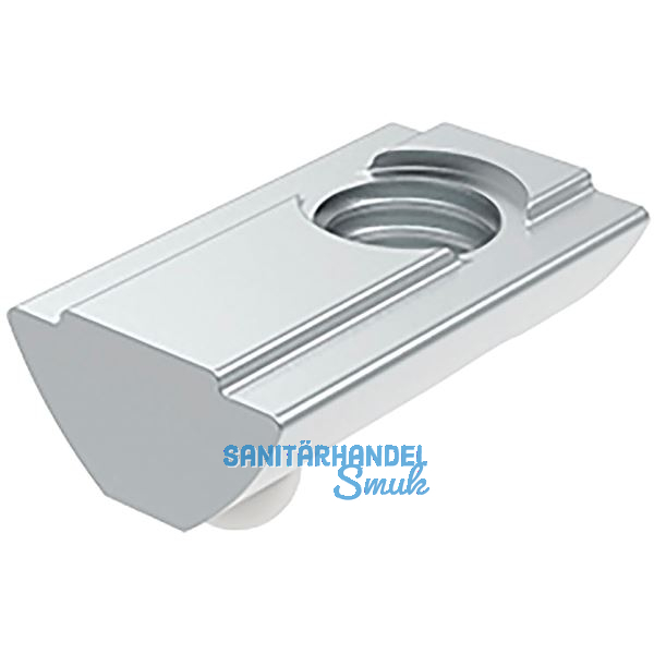 FATH Nutenstein Nut 8 einschwenkbar mit F�hrungssteg und Federkugel M6 lang