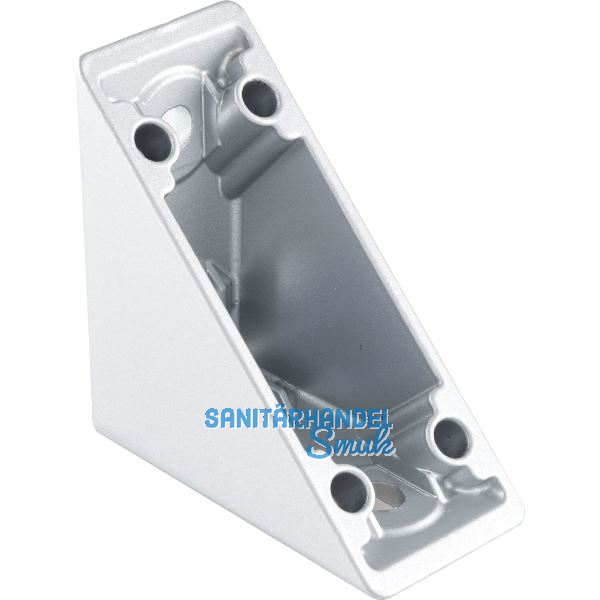 FATH Zinkwinkel I 40 x 80 mm pulverbeschichtet alufarbig flach Nut 8