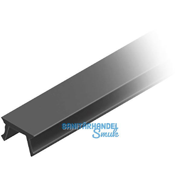 FATH Abdeckprofil schwarz 2000 mm Nut 8